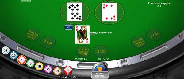 blackjack online 21 duello a blackjack