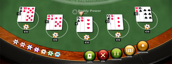 blackjack online surrender casino italiani