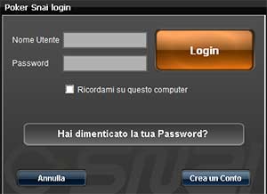 Poker Snai crea un conto